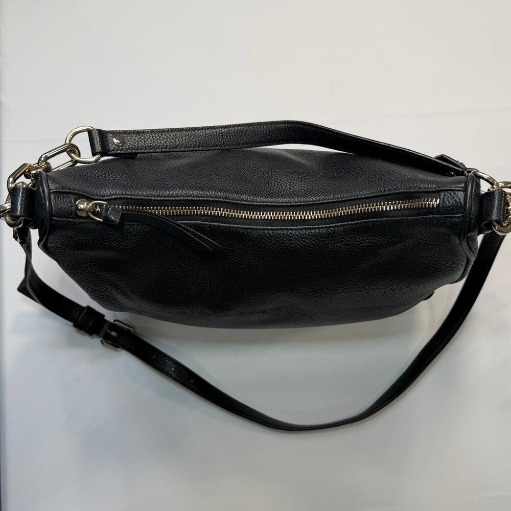 Kate Spade Black Pebbled Leather Crossbody Shoulder Bag Slouchy Everyday - Picture 15 of 16